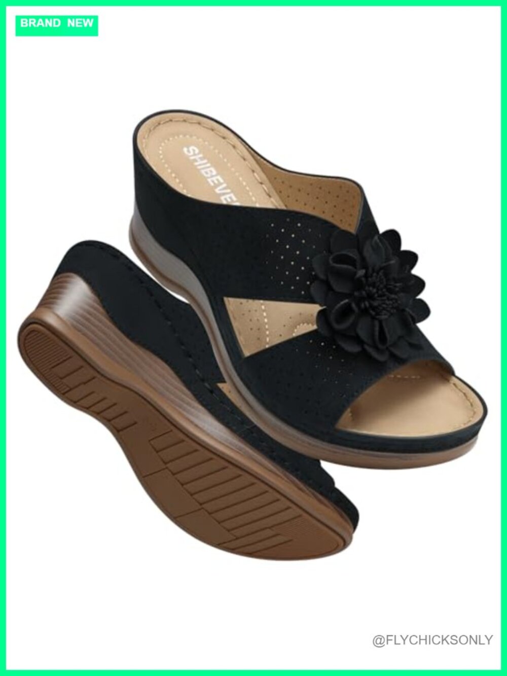 Womens Wedge Sandals Arch Support Floral Slip On Comfortable Dressy Summer